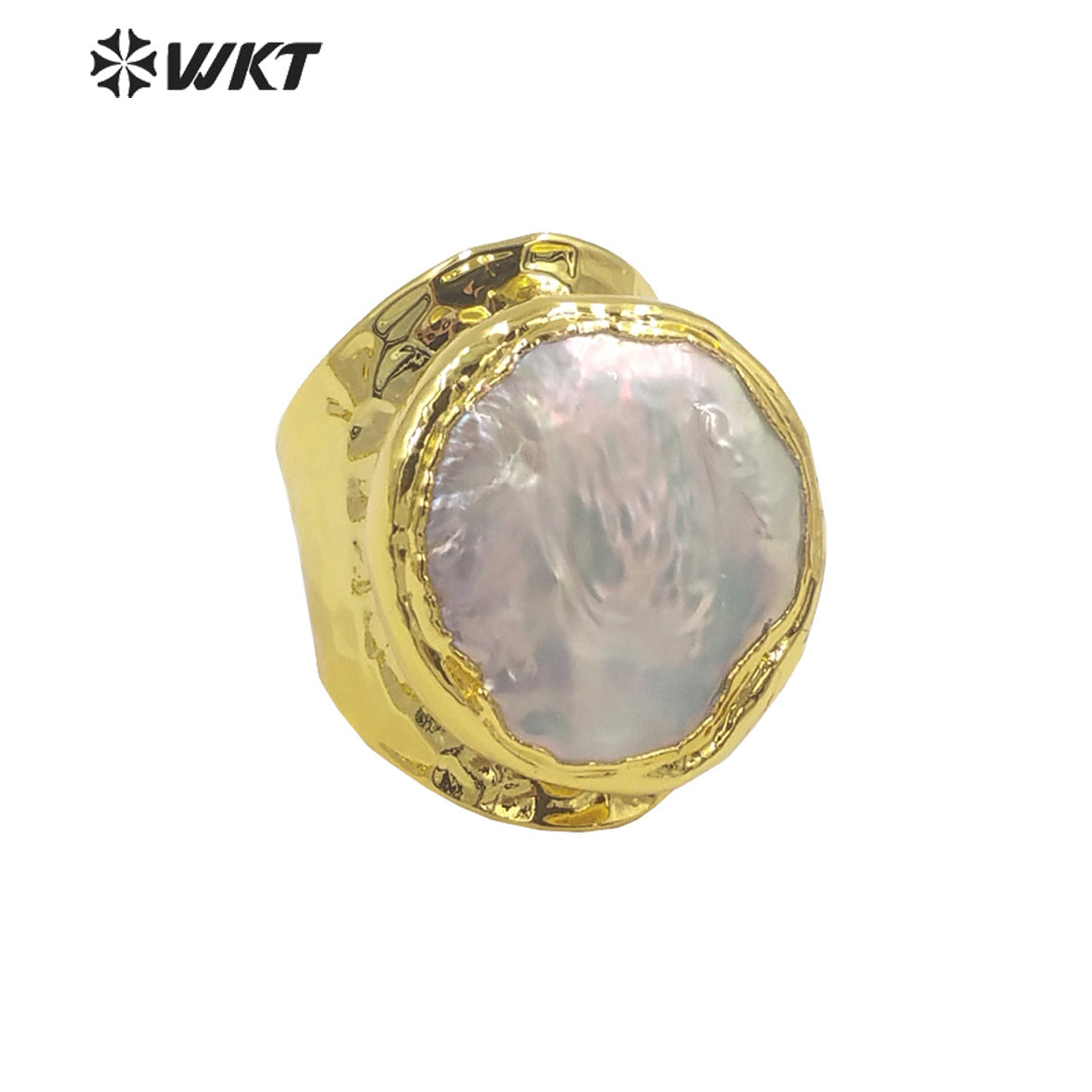 WT-MPR063 Freshwater Pearl Vintage Style Stravagante 18k Gold Plating Trendy Ring Lovely Women Ring for Gift