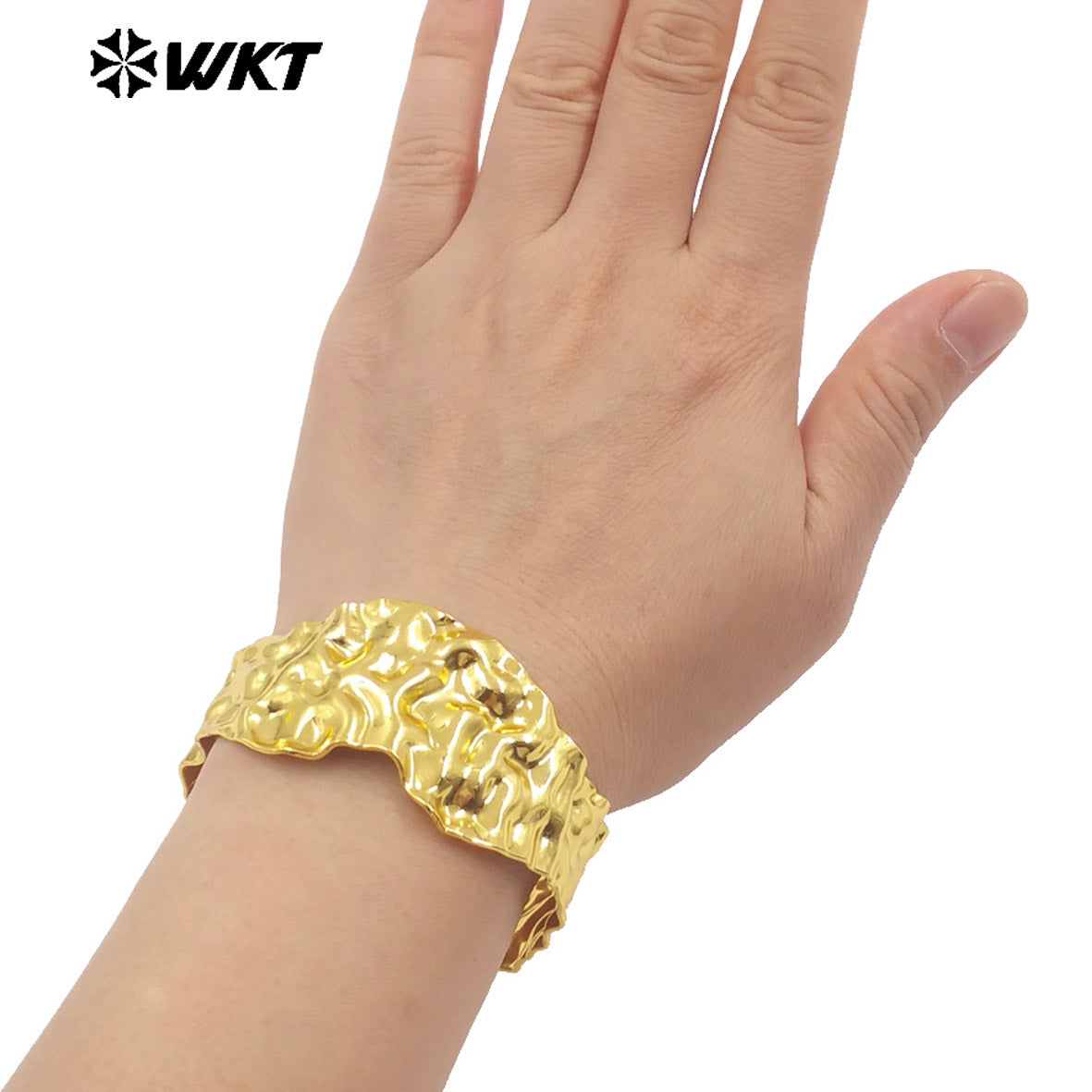 WT-B675 New Product Irregular Personality Hip Hop 18K Gold Plated Natural Brass Unisex Bracelet As Party and Daily Decoration