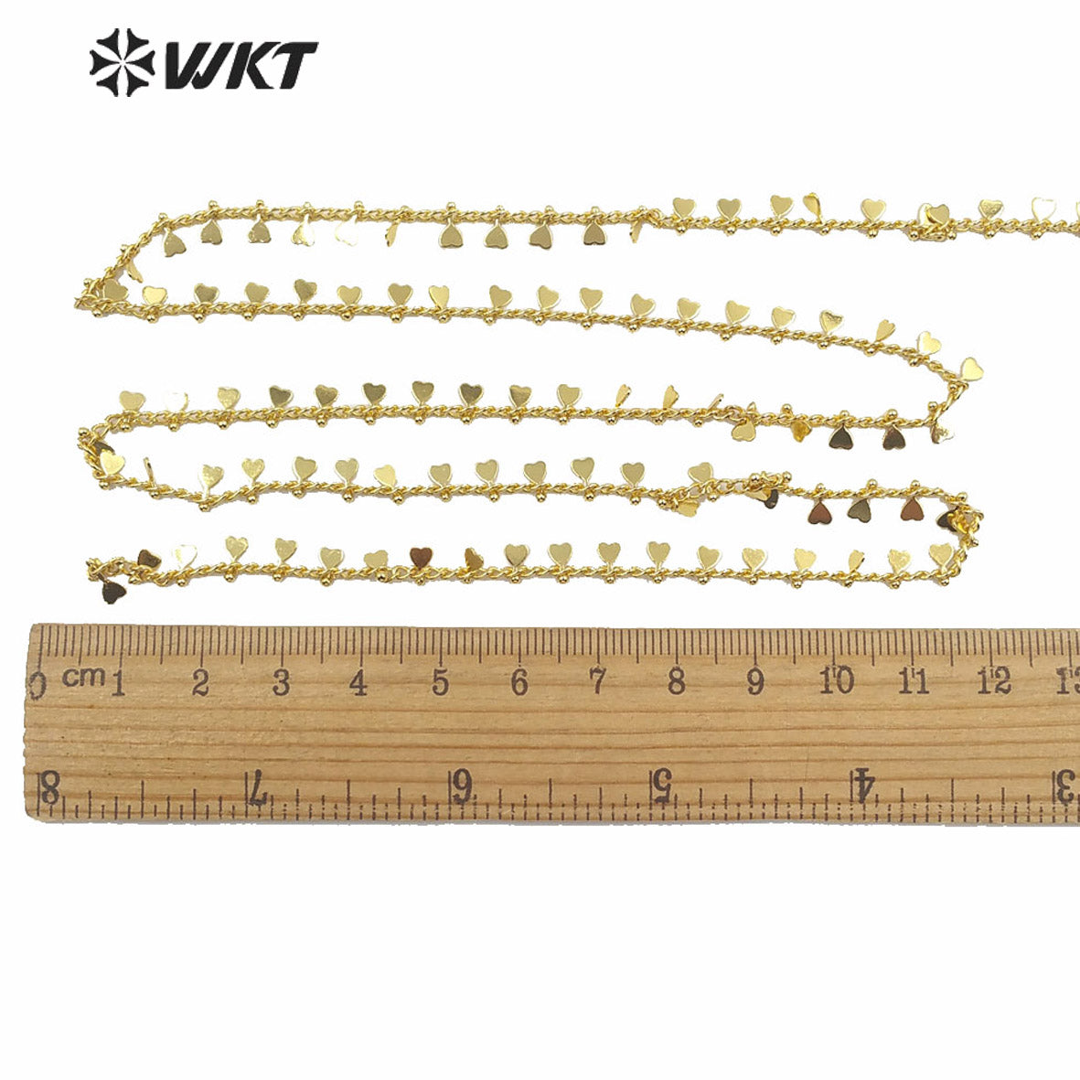 WT-BC138 Populared New Gold Electroplated Brass Chain by Meter Women Charming Tiny Charms Chain for Necklace Making