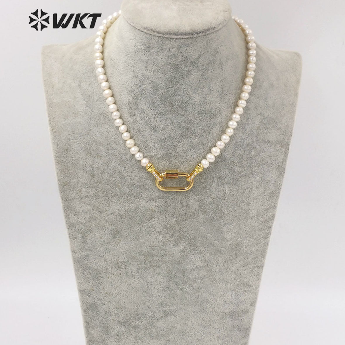 WT-JN134 WKT Amazing Design 6mm Pearl Choker Necklace With Clasp Gorgeous Fashion Wedding Pearl Necklace As Gift