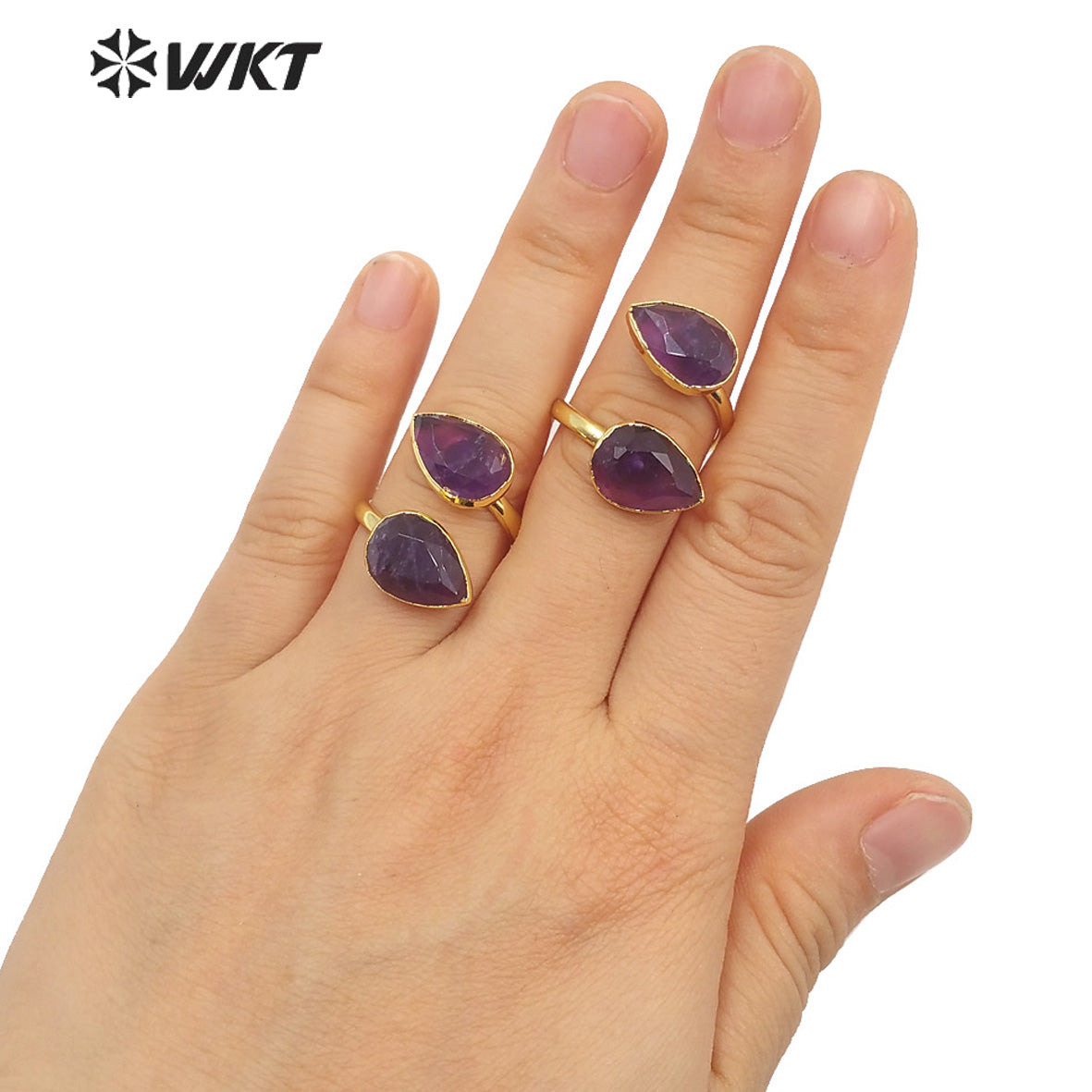 WT-R378 2021 Women Fashion Jewelry Amethyst Stone Ring Fashion Gemstone Fine and Beautiful Ring As a Gift for Party Very Nice