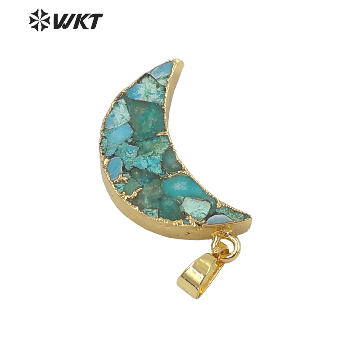 WT-P1727 2021 Best Jewelry Copper Turquoise Stone Pendant Dignity and Fine Jewelry Pendant As a Gift for a Wonderful Party