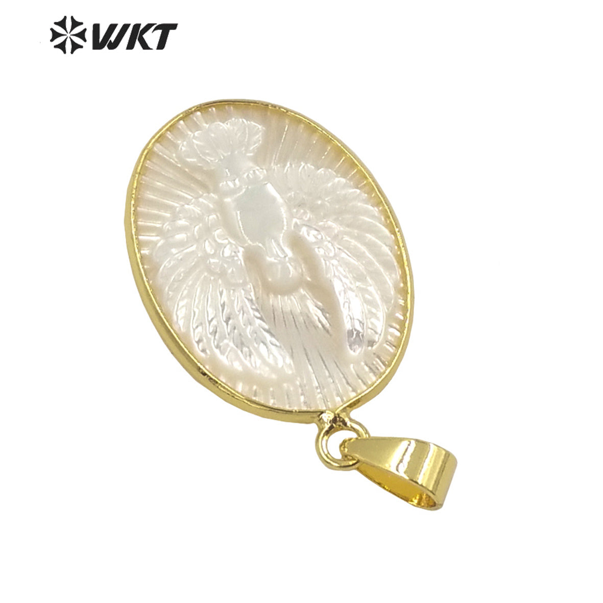 WT-JP301 Vintage Round Pearl Pendant Engraving Eagle Design Fashion Pendant Women Jewelry Accessories Pearl Pendant
