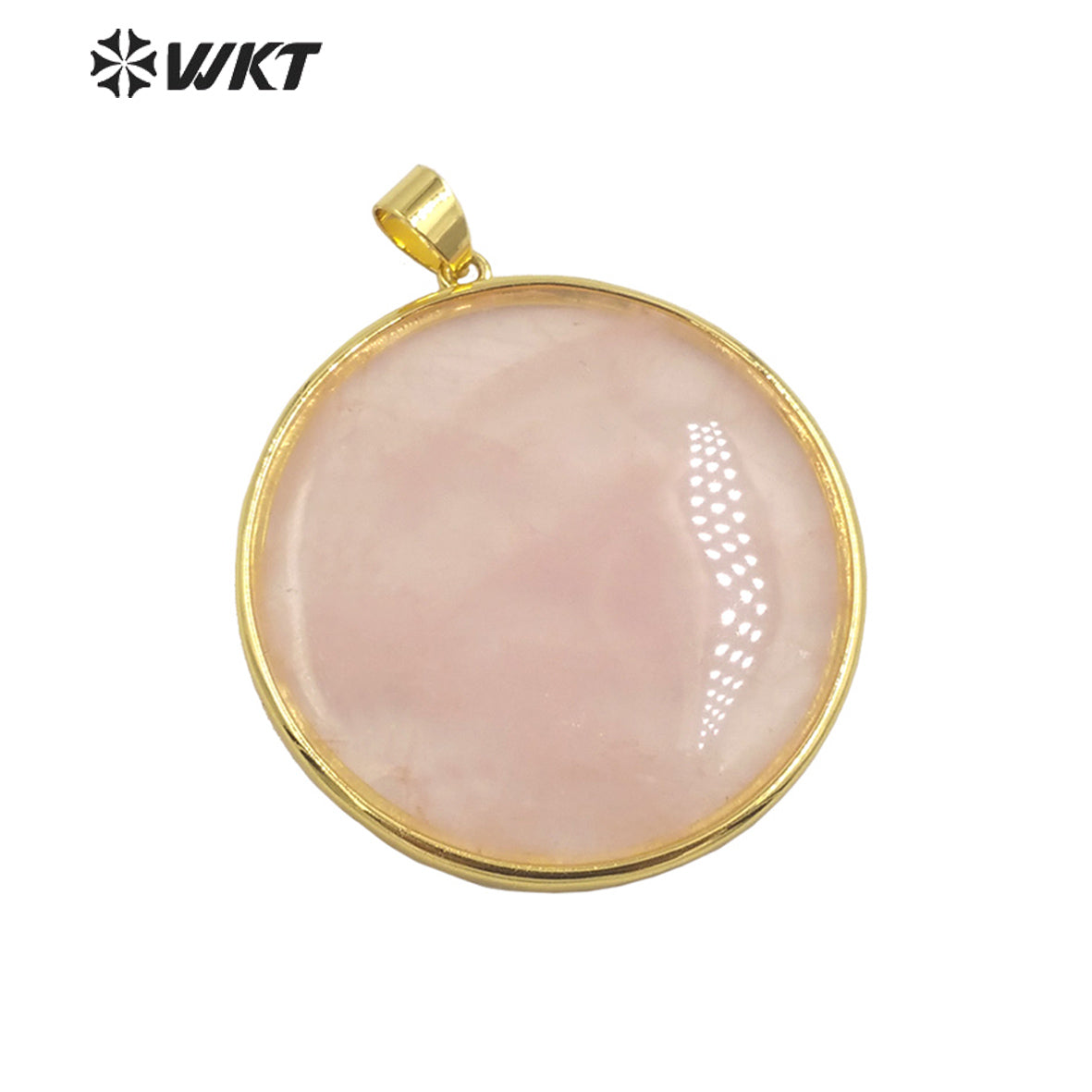 WT-P1798 Lovely Round Bohemia Pendant Color Stone 18k Real Gold Plated Ladies Jewelry Accessories Pendant Natural Stone Pendant