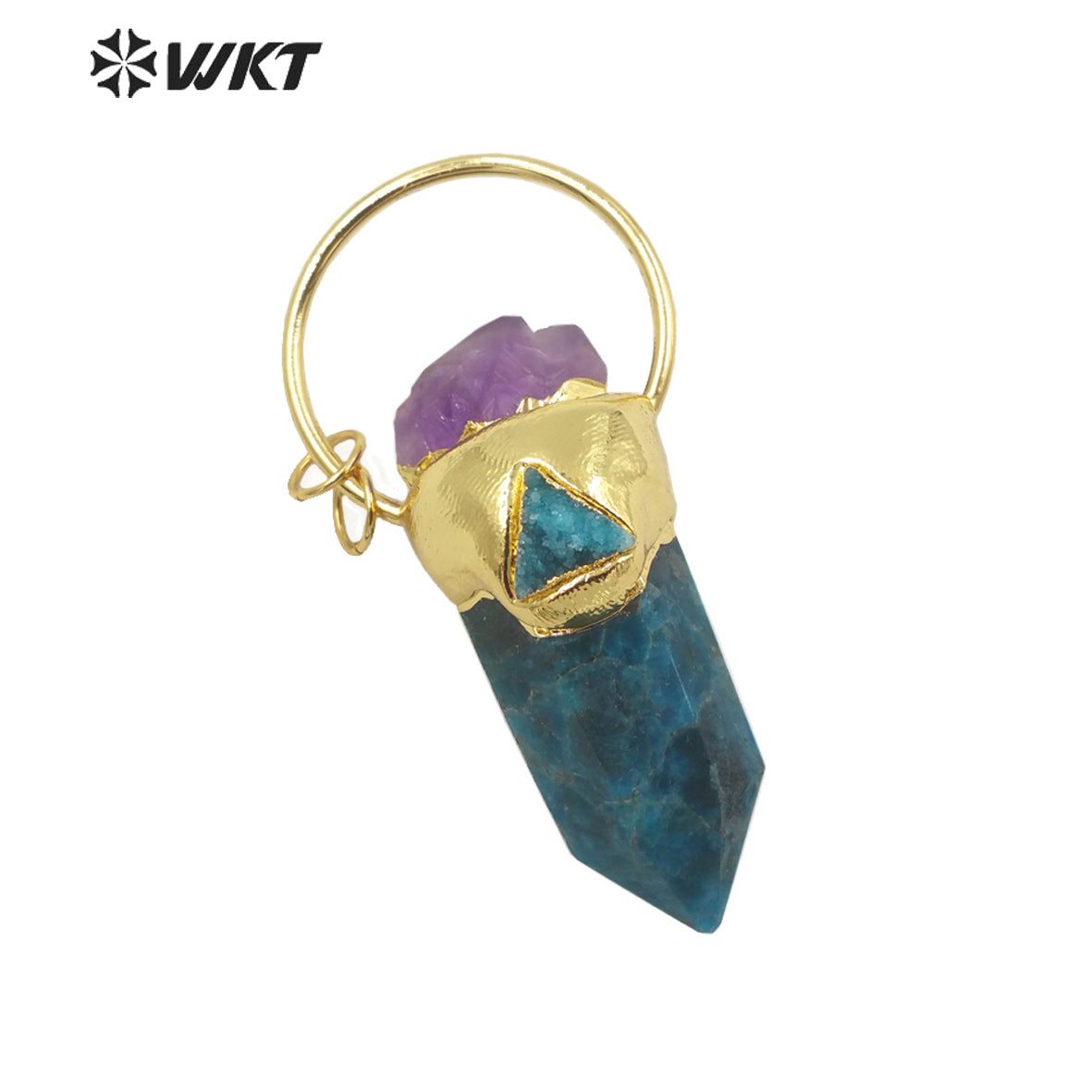 WT-P1747 2021 Dignity and Fashion Amazonite Blue Apatite Jewelry for Beautiful Lady Fine Jewelry Pendant for Party Nice Gift