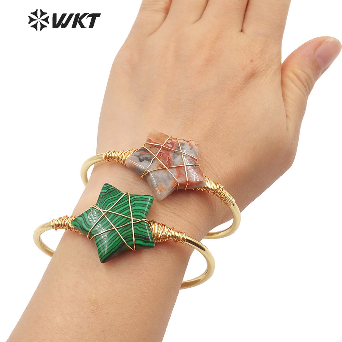 WT-B639 WKT Lovely FashionStar Design Trendy Gift for Women Gemstone Natural Colorful Gemstone Bracelets