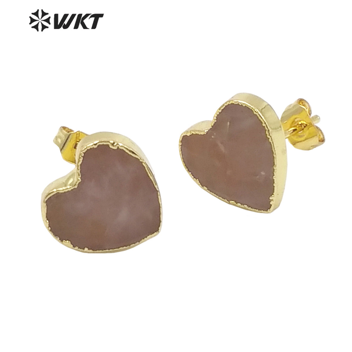 WT-E649 2021 Best Fashion Jewelry Earrings Gemstone Heart-shaped Earrings Elegant Fine Attractive Earrings for Lady As a Gift