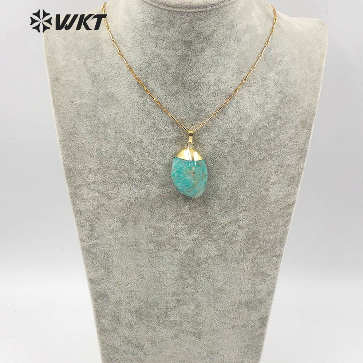 WT-N1211 Wholesale New Natural Gemstone Necklace Gold Plated Stylish Women Charm Jewelry Natural Stone Necklace