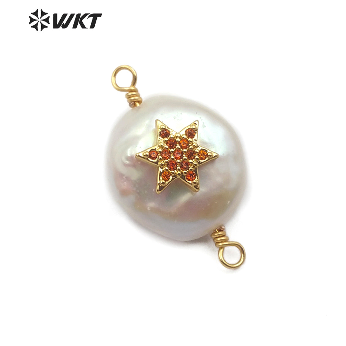 MC274 Newest Charm Jewelry Pearl With CZ Stone Pendant Connector Star Shape Colorful Pendant Lady Fashion Jewelry
