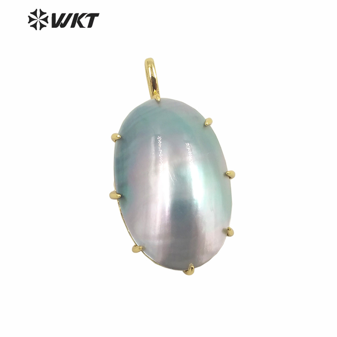 WT-JP350 WKT Classic Vintage Hot Selling Natural Mabe Shell Luxury Scallop Accessory ForNecklace Pendants