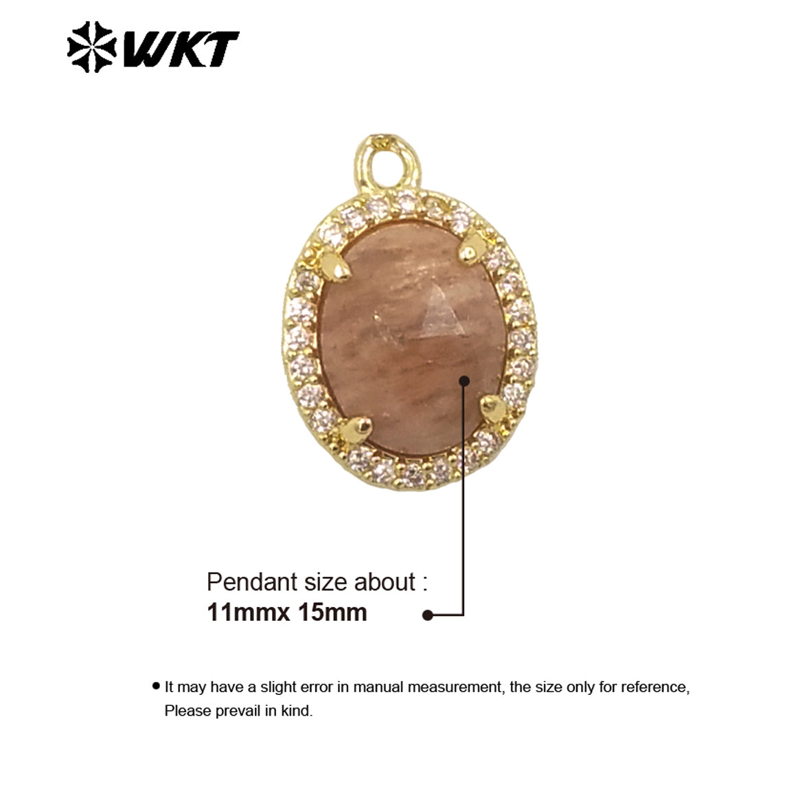 WT-P1991 on Sale Stylish Little Zircon Set With Multiple Gemstone 18K Gold Plated Round Unisex Pendant As Daily Dress and Gift