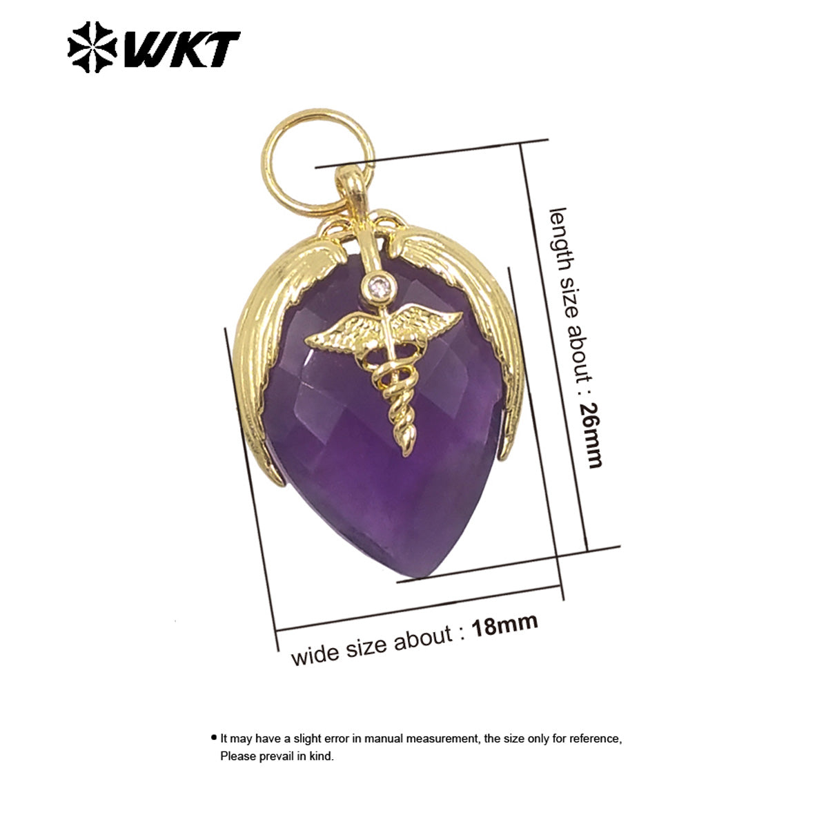 WT-P2014 Newest Fashion Style Strawberry Shape Gold Plated Natural Gemstones Little Pendant For Necklace Earrings Making