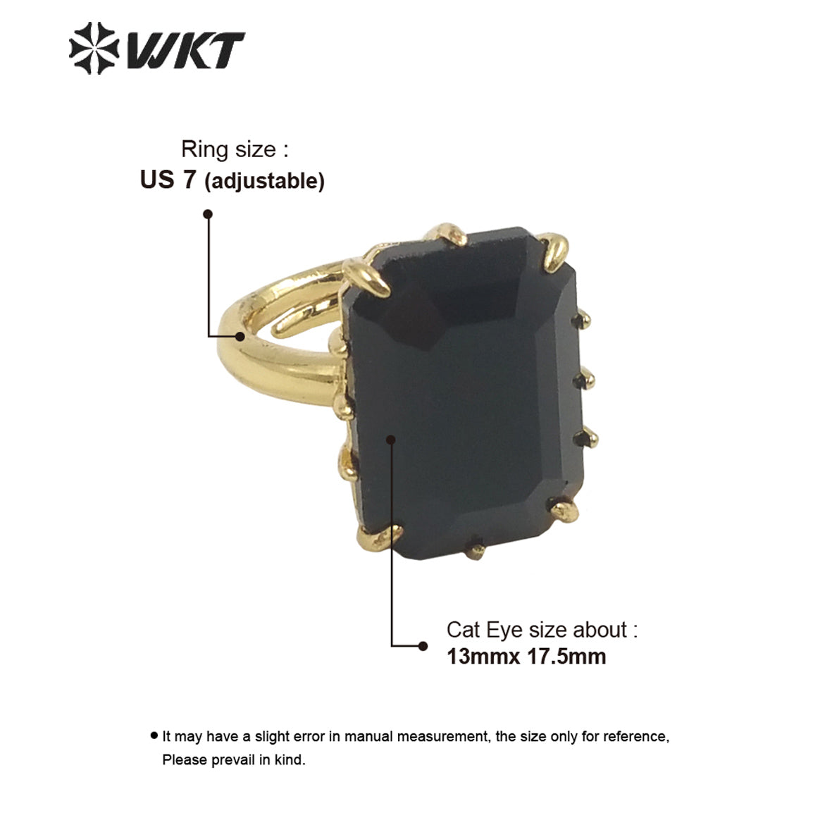 WT-R483 WKT Fashion Design Trendy Gift for Women Colorful High Quality Gorgeous Natural Crystal Stone Ring