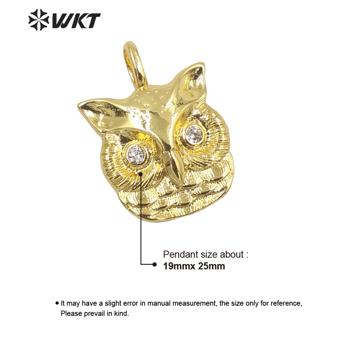 WT-MP214 Wholesale Lovely Full Gold Plated Eagle Pendant for Necklace Design Unisex Popular Metal DIY Jewelry Animal Pendant