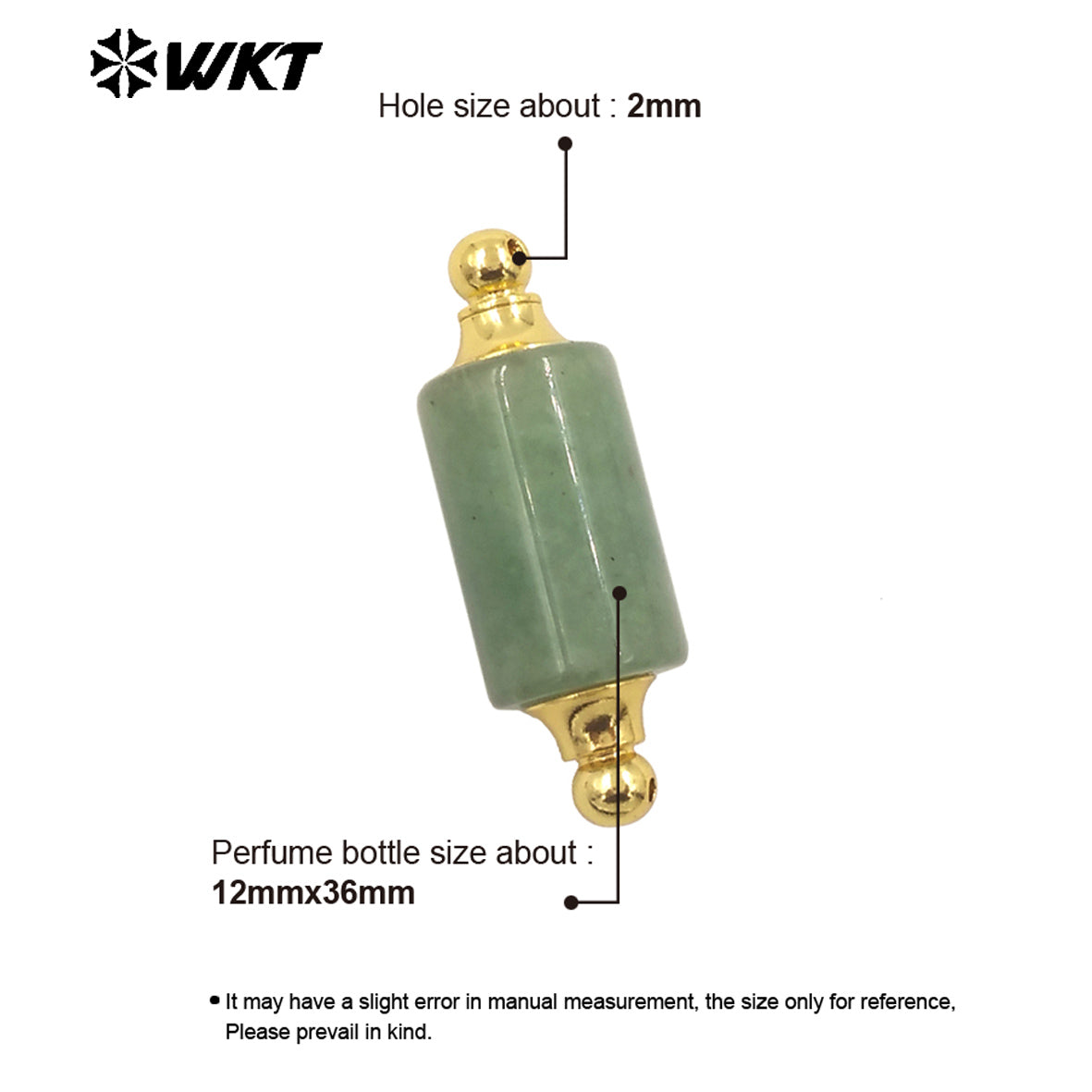 WT-P1981 Wholesale Newest Double Loops Round Cube Natural Rose Quartz Precious Stone Bottle Necklace Connector