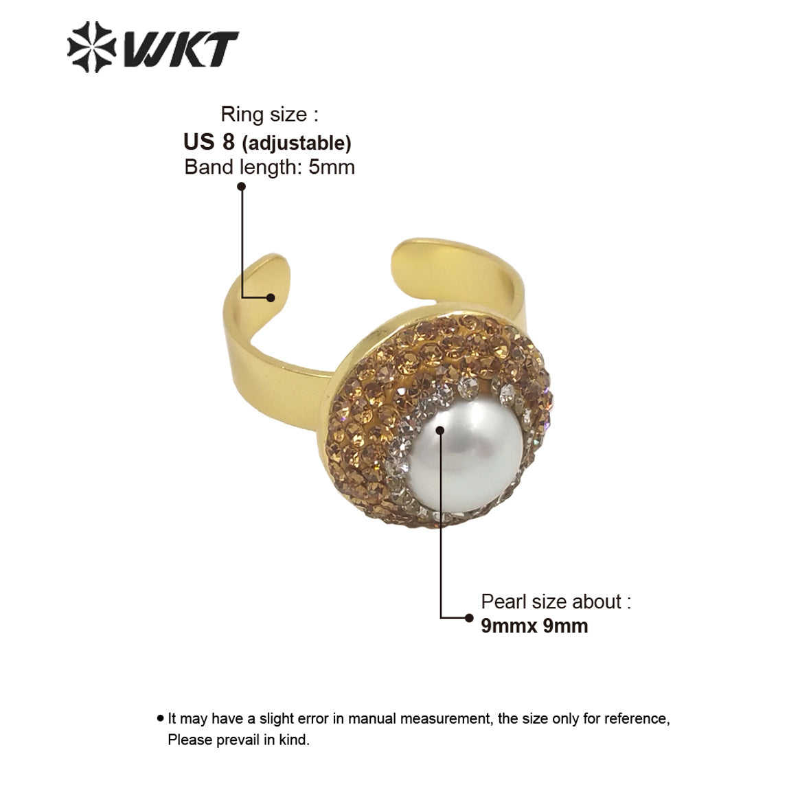 WT-MPR045 WKT Design Natural Pearl Bracelet Wide Bangle Two Large Pearl Gold Bangle Ladies Jewelry Gift Bangle Bracelet