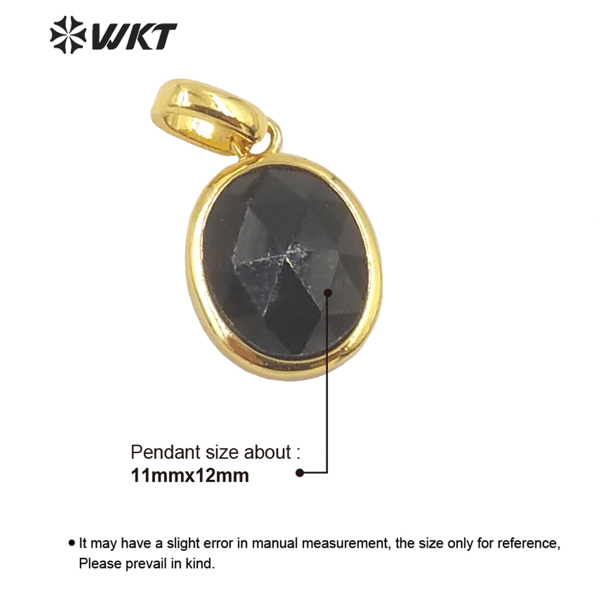 WT-P1839 Wholesale Fashion Oval Bezel Gemstone Small Pendants Natural Faceted Stone Pendants for Jewelry Necklace Making Charms