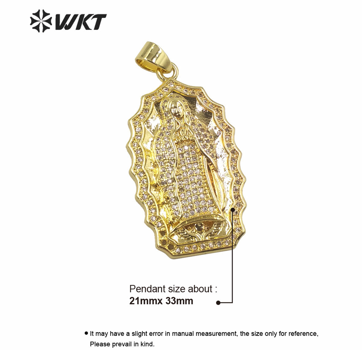 WT-MP277 Newest Vintage Style Female Deity Shaped Natural Shell Shell&Cubic Zircon Madonna Design Pendant
