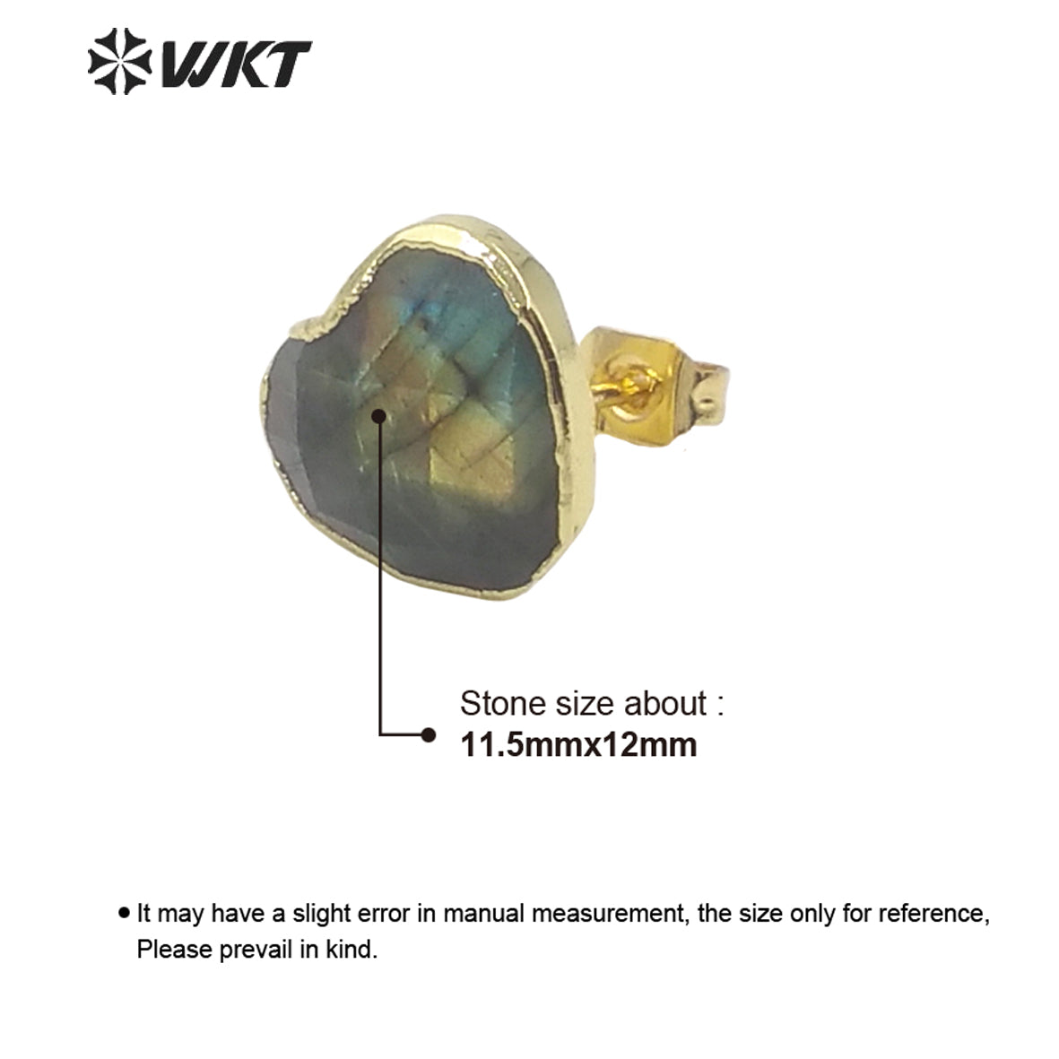 WT-E649 2021 Best Fashion Jewelry Earrings Gemstone Heart-shaped Earrings Elegant Fine Attractive Earrings for Lady As a Gift