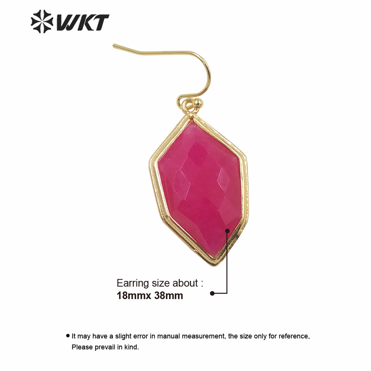 WT-E740 Amazing Colorful Elegant Natural Cat Eye Stone Hexagon Shaped Long Charming Earrings Women Pendant Earrings
