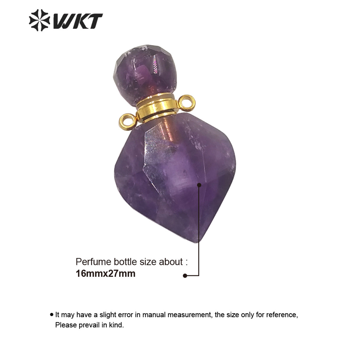 WT-P1709 Wholesale Newest Fashion Gold Long Drop Gemstone Carved Perfume Bottle Pendant Tiny Chic Lady Stone Bottle Pendant