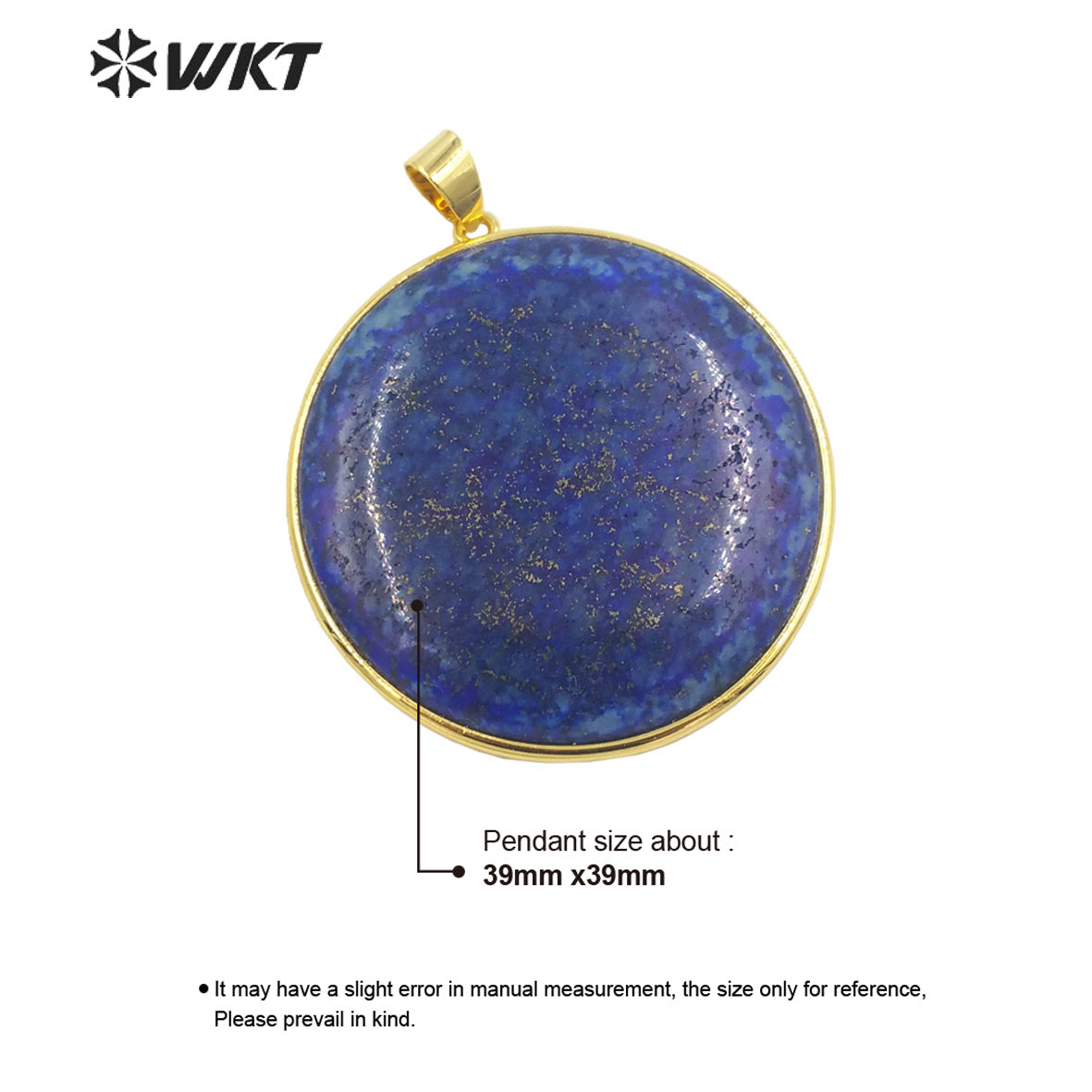 WT-P1798 Lovely Round Bohemia Pendant Color Stone 18k Real Gold Plated Ladies Jewelry Accessories Pendant Natural Stone Pendant