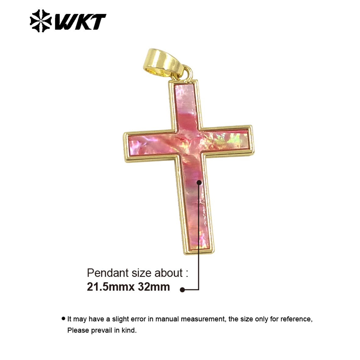 WT-JP378 Wholesale Newest Religious Christian Fashion Gold Natural Shell Cross Pendants for Unisex Jewelry Design