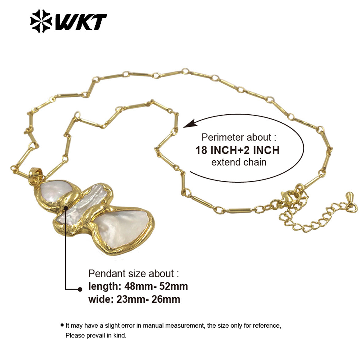 WT-JN344 Exquisite Gold Electroplated Natural Freshwater Pearl And Shell Gourd Shape Pendant Necklace For Unique Jewelry Gift