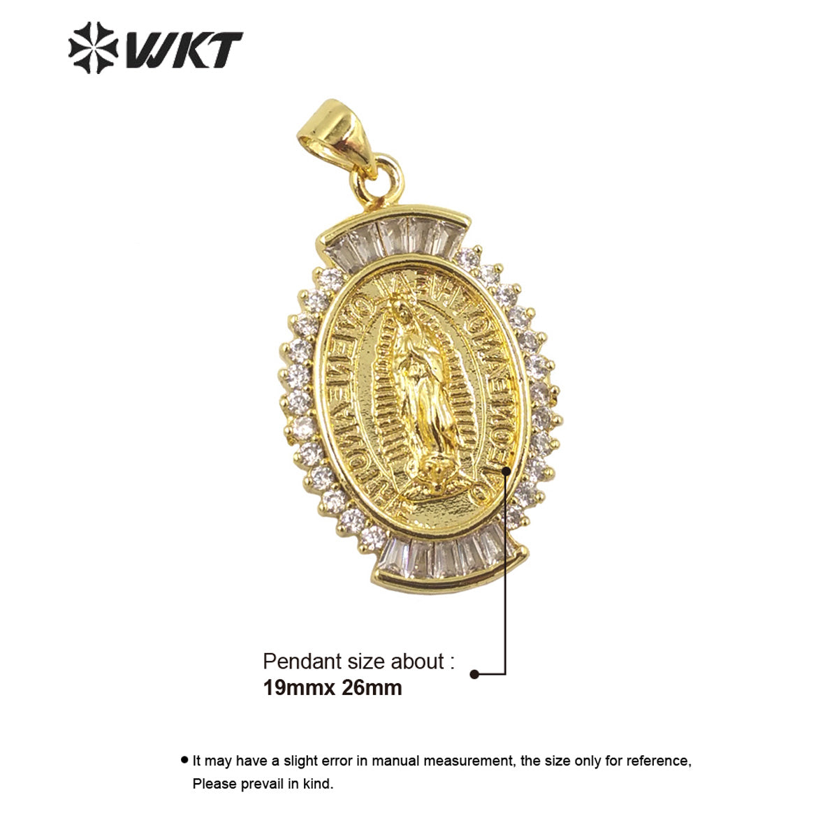 WT-MP276 Newest Vintage Style Female Deity Shaped Natural Shell Shell&Cubic Zircon Madonna Design Pendant