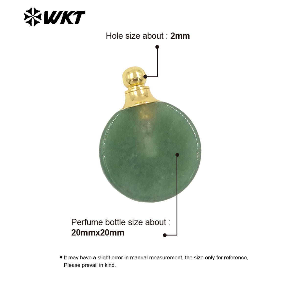 WT-P1982 Wholesale Fashion High Polish Round Flat Women Gold Loops Natural Gemstone Made Amethyst Essencial Oil Bottle Pendant