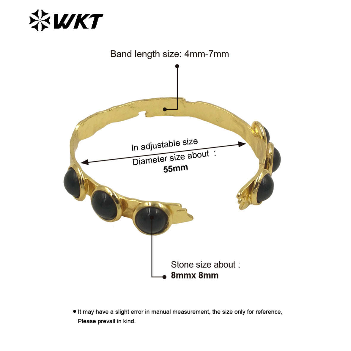 WT-B632 WKT New Handmade Natural Gemstone Jewelry Opening Bracelets Lovely Amazonite Bohemia Romantic Lucky Bracelets