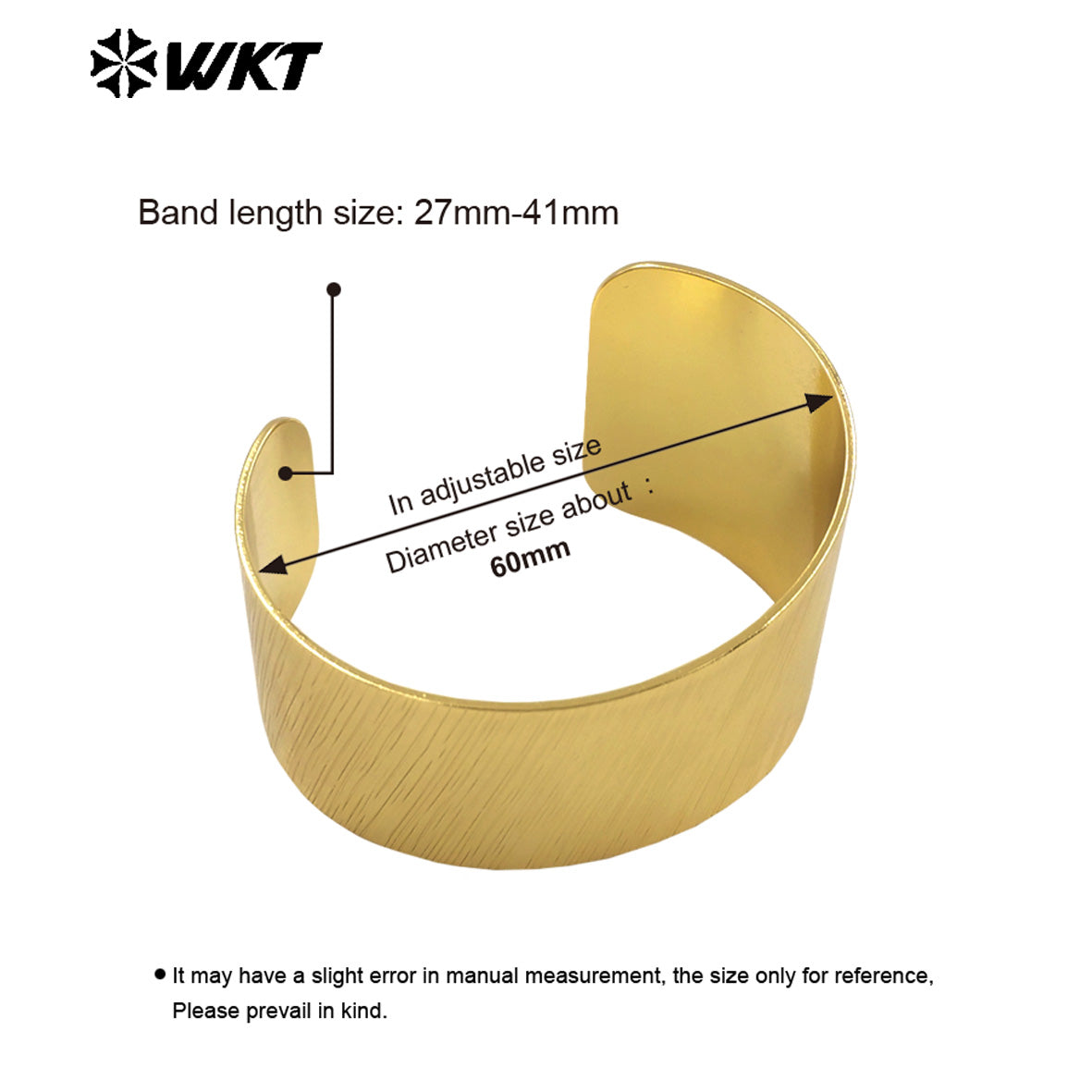 WT-B668 Wholesale New Design Unisex 18K Gold Plated Natural Yellow Brass Bracelet Can Be Used As Daily Decoration and Party