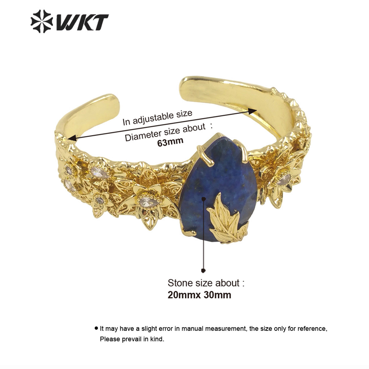 WT-B641 WKT Lovely Fashion Drop Design Trendy Gift for Women Gemstone C Shaped Natural Colorful Gemstone Bracelets