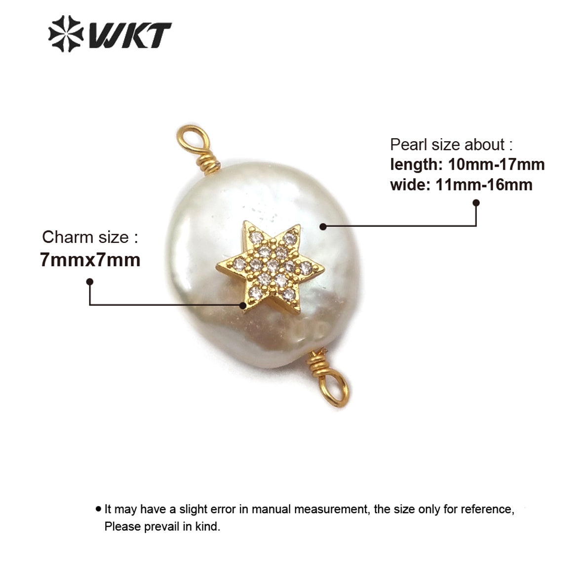 MC274 Newest Charm Jewelry Pearl With CZ Stone Pendant Connector Star Shape Colorful Pendant Lady Fashion Jewelry
