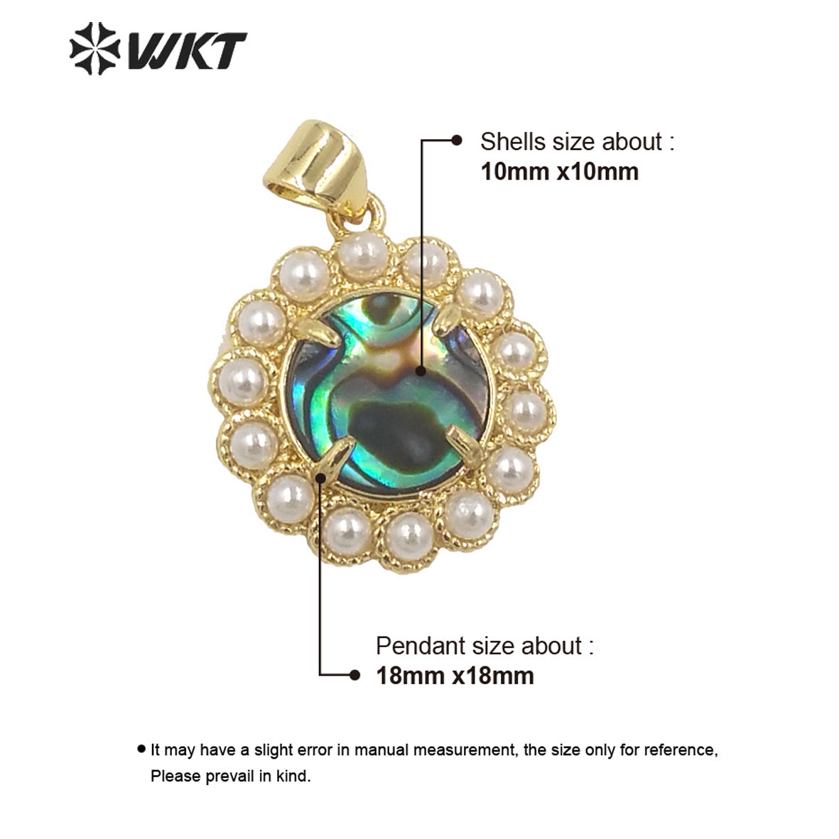 WT-JP358 Wholesale Fashion Gold Plated Stone With Claw Setting Artificial Shell Pearl Around Labradorite Gemstone Pendants