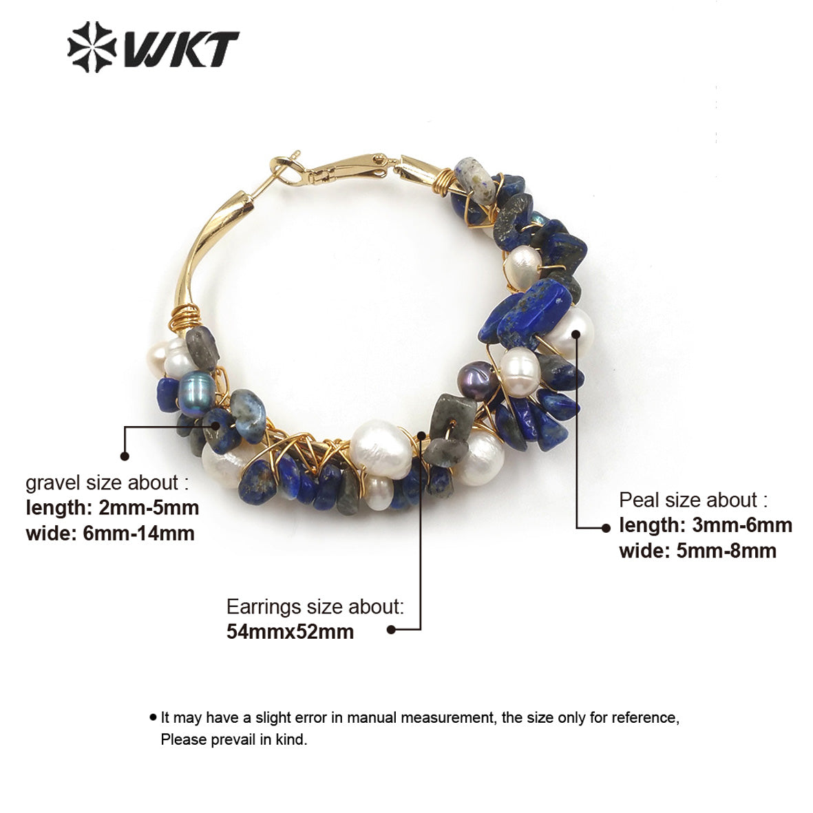 WT-E607 New Exclusive Design Gravel Stone Pearl Earring Multiple Color Selection Women Fashion Gravel Stone Earring