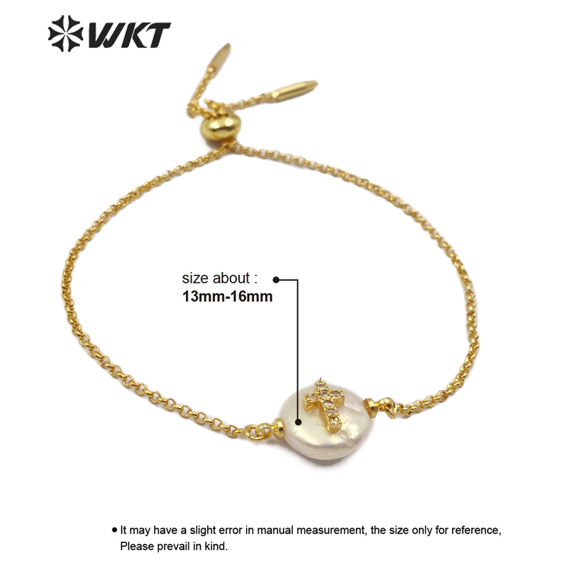 WT-MB112 New Arrival Pearl Gold Bracelet CZ Pave Star and Elephant or Moon Pattern Women Fashion Charm Bracelet