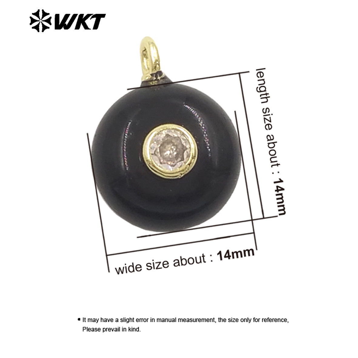 WT-P2024 Wholesale Multi Color Round Natural Gemstones Setting In Zircon Little Pendants For Exquisite Necklace Making