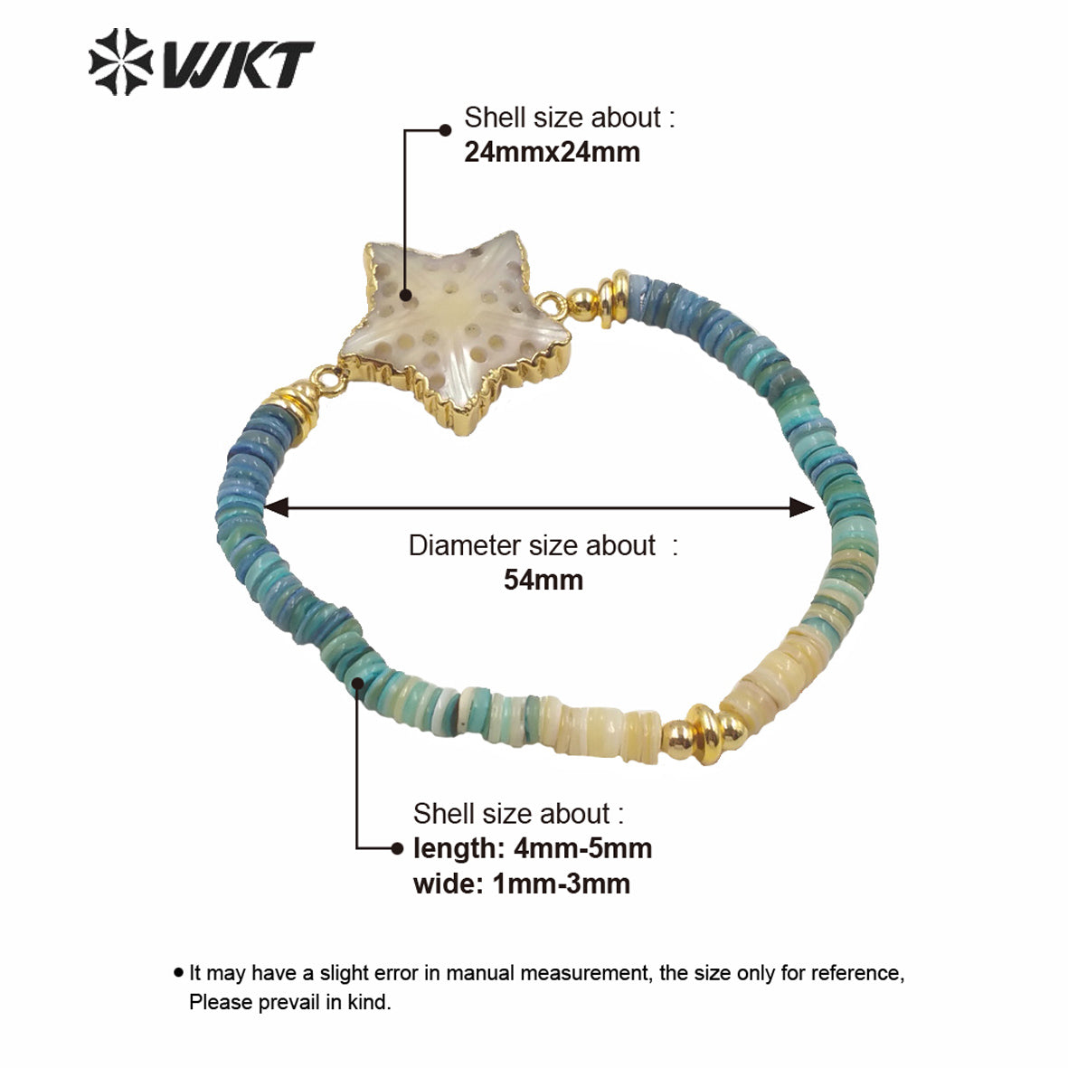 MPB007 Super Chic Women Summer Style Vacation Bracelet Candy Color Natural Shell Beads Bracelet with Sea Star Charms