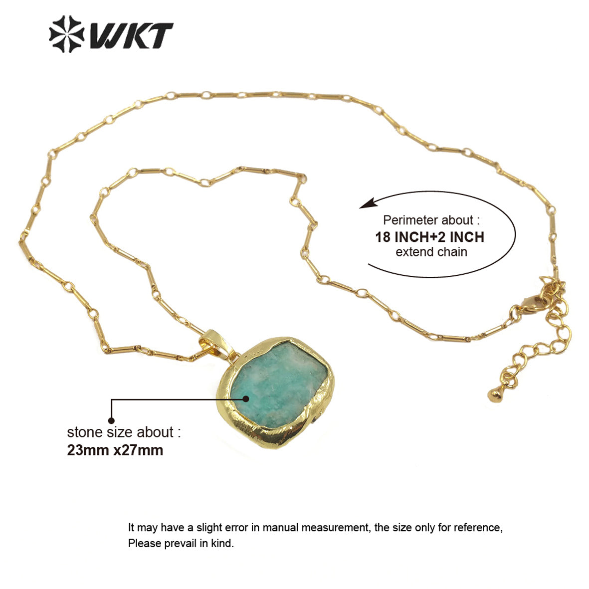 WT-N1184 Newest Natural Amethyst Pendant Necklace Amazonite Pendant Necklace Women Stylish Natural Strawberry Quartz Necklace