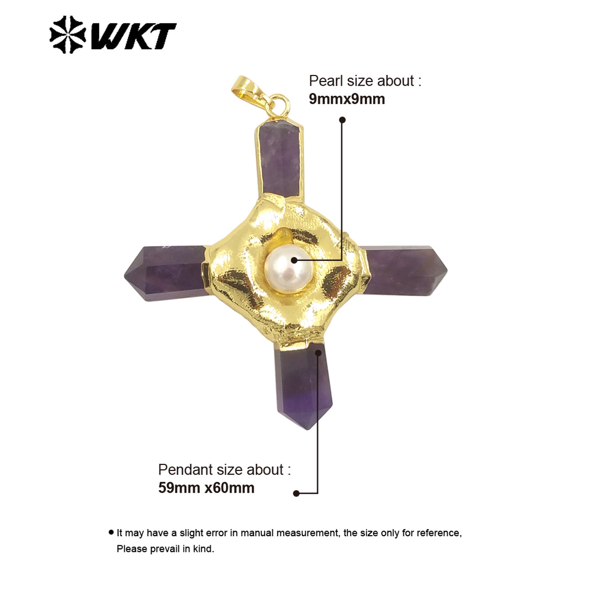 WT-P1967 Wholesale Fashion Gold Plated Cross Healing Energy Gemstone Point Anchor Pendants Special Rose Quartz Jewelry