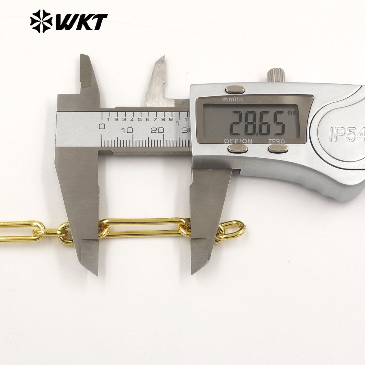 WT-BC270 Factory Wholesale 18K Gold Electroplated Yellow Brass Rectangle Long Metal Chain As Handmade Bracelets Findings