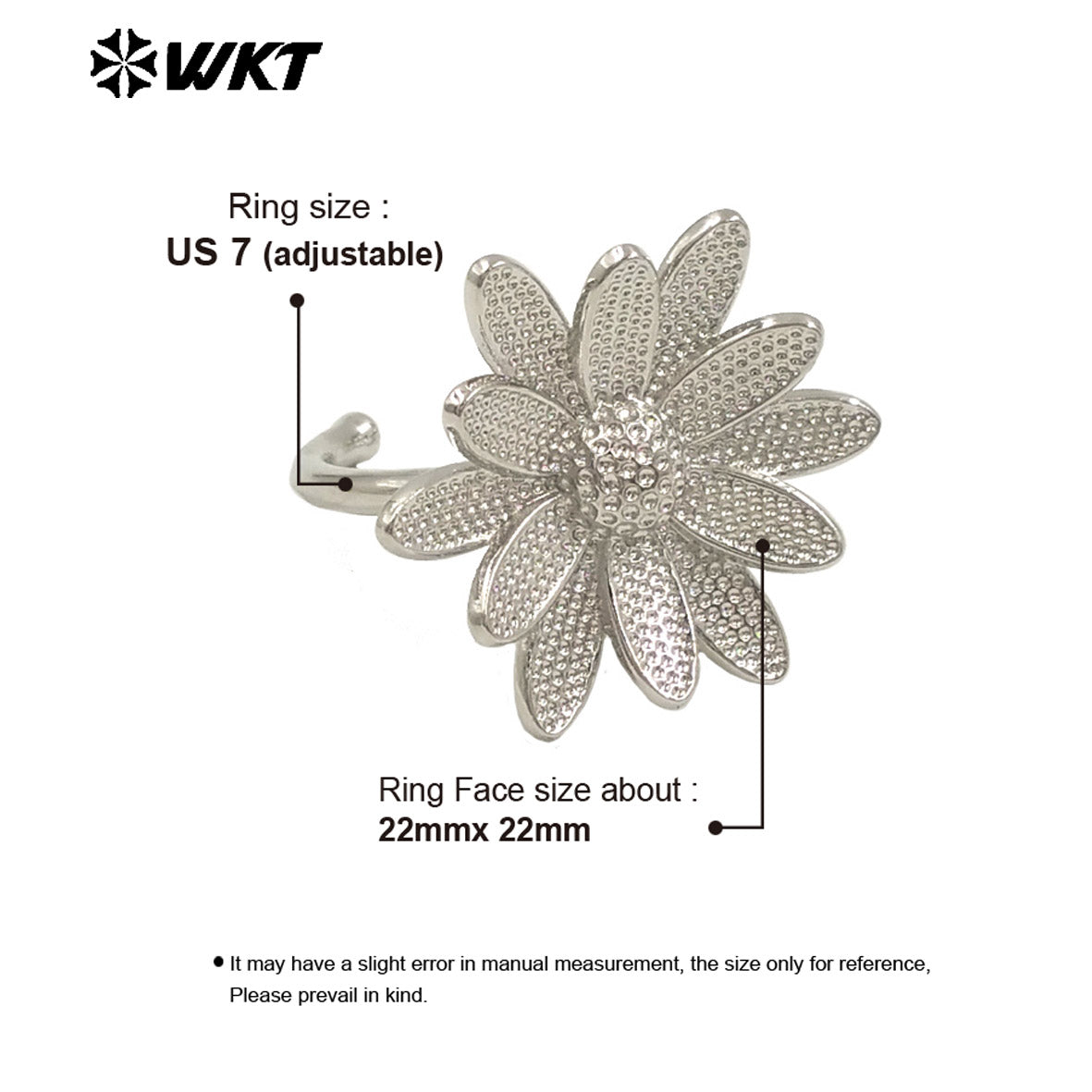 WT-R550 New Product Explosion Holy and Elegant 18K Gold Plated Bodhi Lotus Shape Natural Brass Ring for Women Daily Decoration