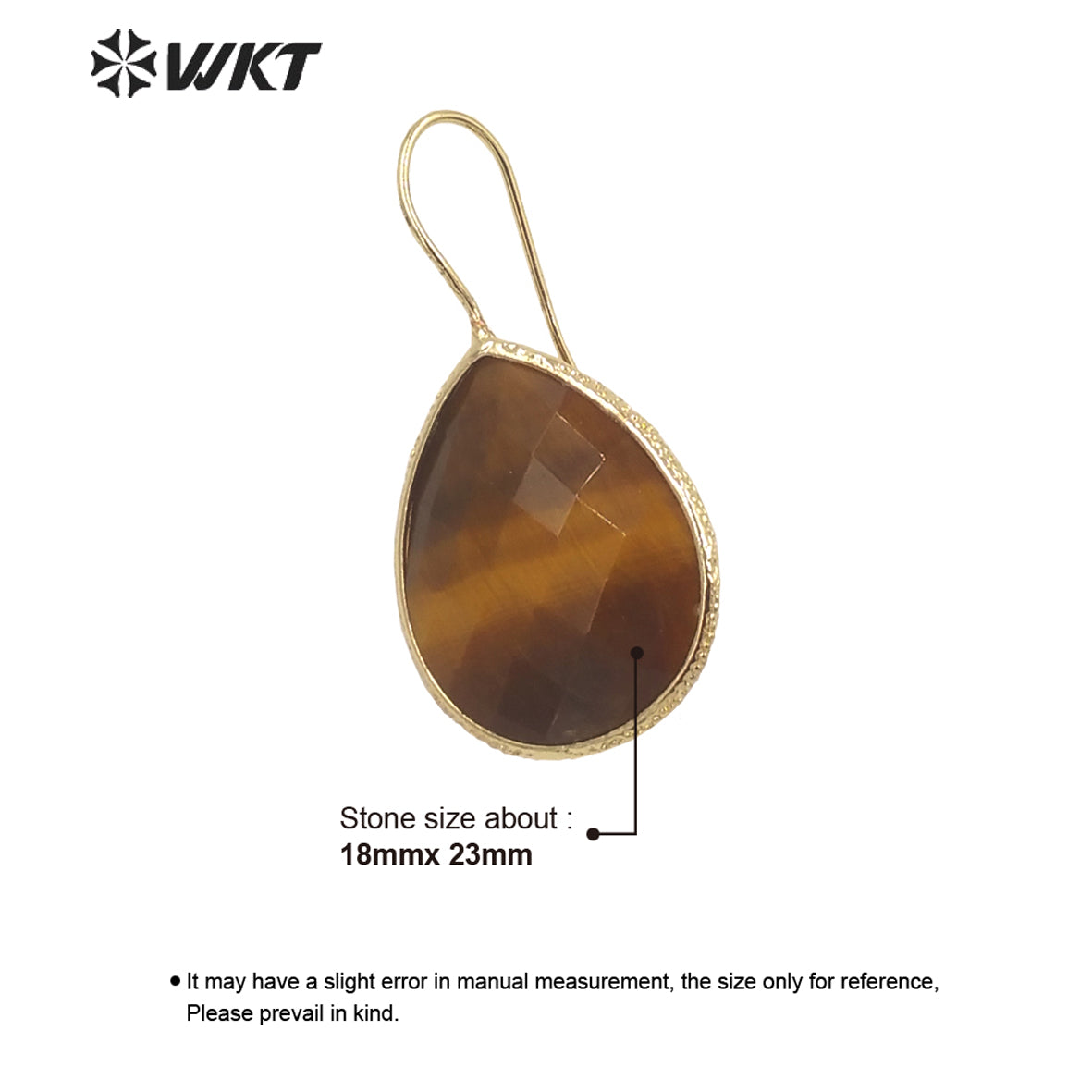 WT-E711 Amazing Newest Design Precious Natural Gemstone Waterdrop Earrings Fashion Gold Women Drop Hoop Earrings for Birthday