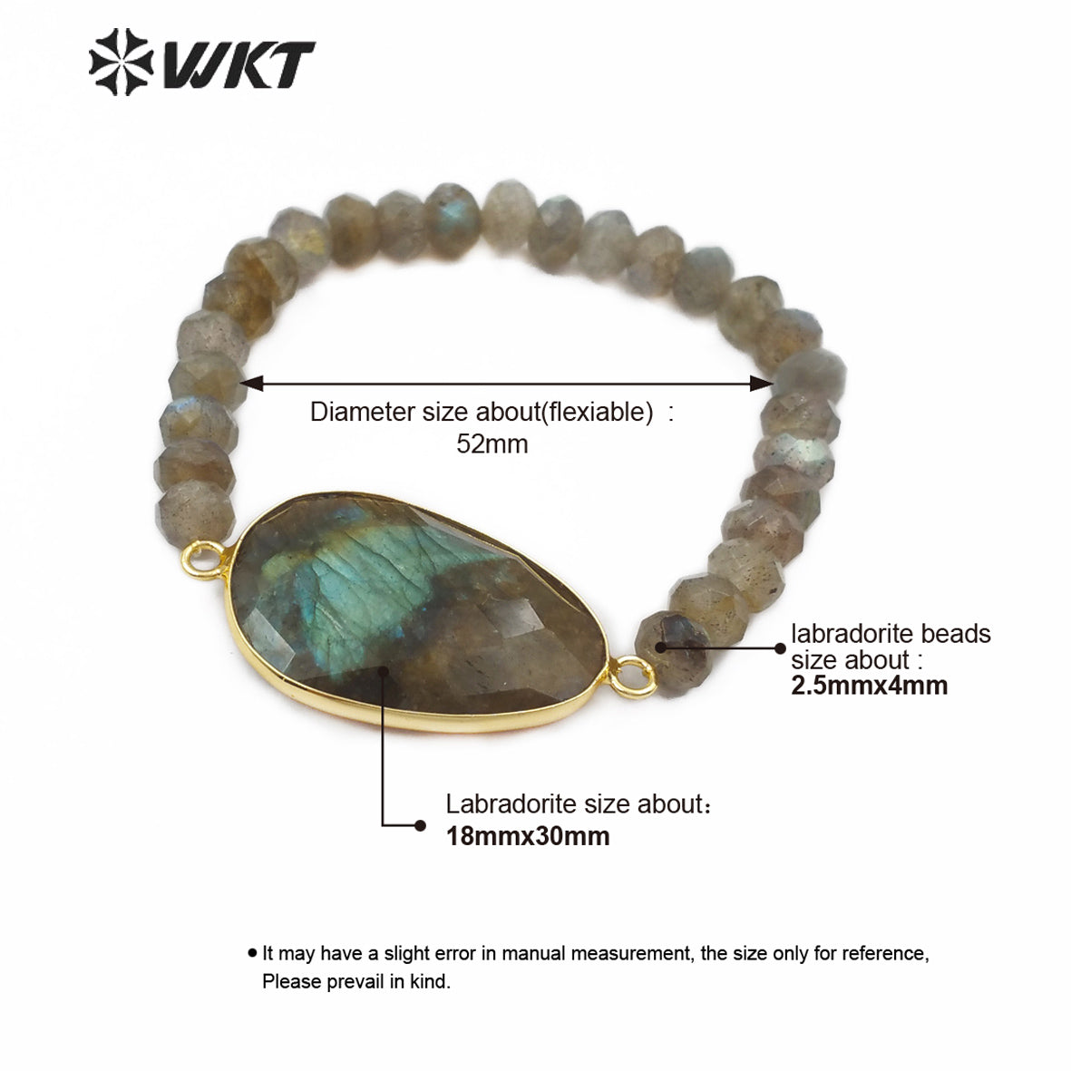 WT-B483 Hot-sales Newest Women Labradorite Beads Bracelet Jewelry Natural Stone Bracelet for Gift