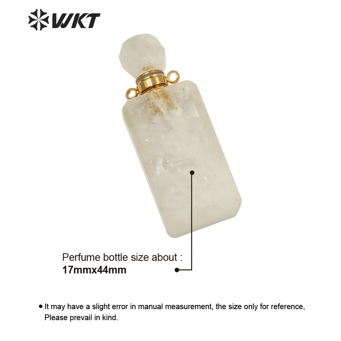 WT-P1634 Wholesale Women Long Square Crystal Quartz Essential Oil Pendant for Loading Perfume Bottle Pendant Quartz Pendant