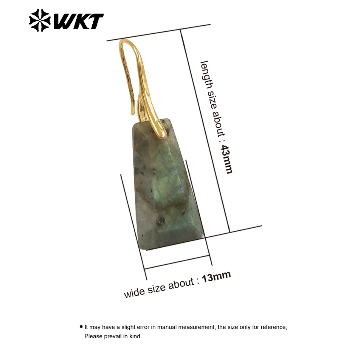 WT-E778 New Arrival Women Earrings Natural Gemstone Unique Design Geometric Shape For Ladies Birthday Charming Jewelry