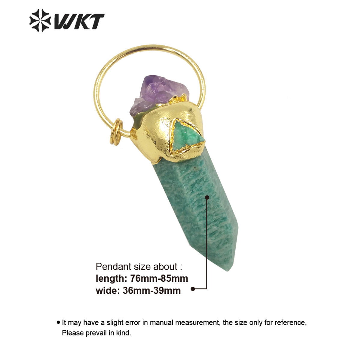 WT-P1747 2021 Dignity and Fashion Amazonite Blue Apatite Jewelry for Beautiful Lady Fine Jewelry Pendant for Party Nice Gift