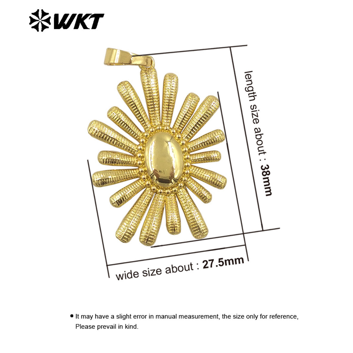 WT-P1995 Latest Vividly Flower Design Yellow Brass Fire Flames Pendant for Necklace or Earring Fine Crafts Accessory Making