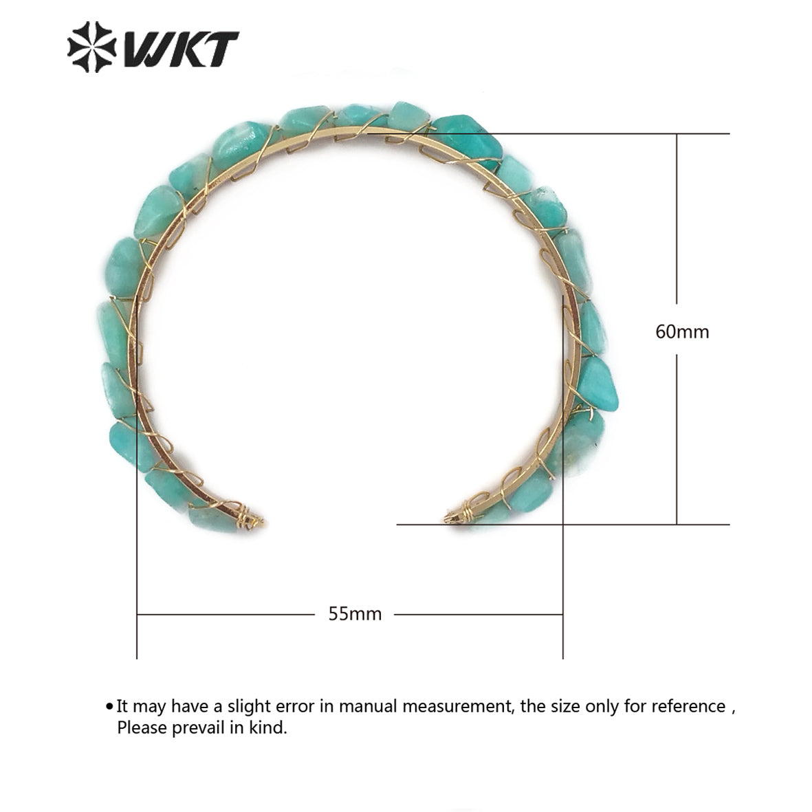 WT-B451 Jewelry Gift for Her Raw Tiny Stone Gold Bangle Adjustable Jewelry Black Gray Green Color Natural Gemstones Bangle